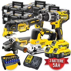 DeWalt kit utensili a batteria 18V - Trapano DCD796 - Smerigliatrice DCG405 - Seghetto DCS334 - Multifunzione DCS356