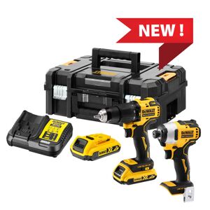 DeWalt Kit  2Ah DCK2062D2T - Trapano avvitatore DCD709 + Avvitatore a impulsi 1/4