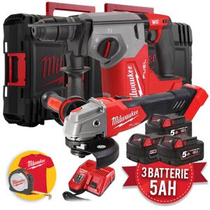 Milwaukee M18 FPP2OA-503X - Kit utensili a batteria 18V Fuel Tassellatore + Smerigliatrice, cod. 4933479433