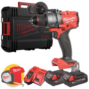 Milwaukee M18 FPD3-202X - Trapano avvitatore a percussione a batteria 18V FUEL - 2 x 2Ah