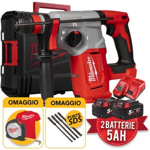 Milwaukee M18 BLHX-502X - Tassellatore a batteria 18V, 2 x 5Ah