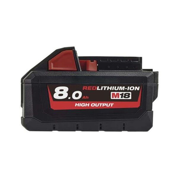 milwaukee m18 hb8 - batteria agli ioni di litio rosso 18v 8.0ah