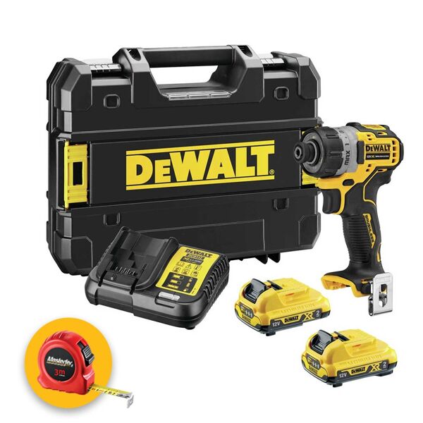 dewalt dcf601d2 - trapano avvitatore a batteria 1/4 12v con 2 batterie da 2ah