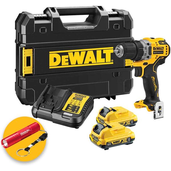 dewalt dcd701d2 compact - trapano avvitatore 12v e 2 batterie da 2ah