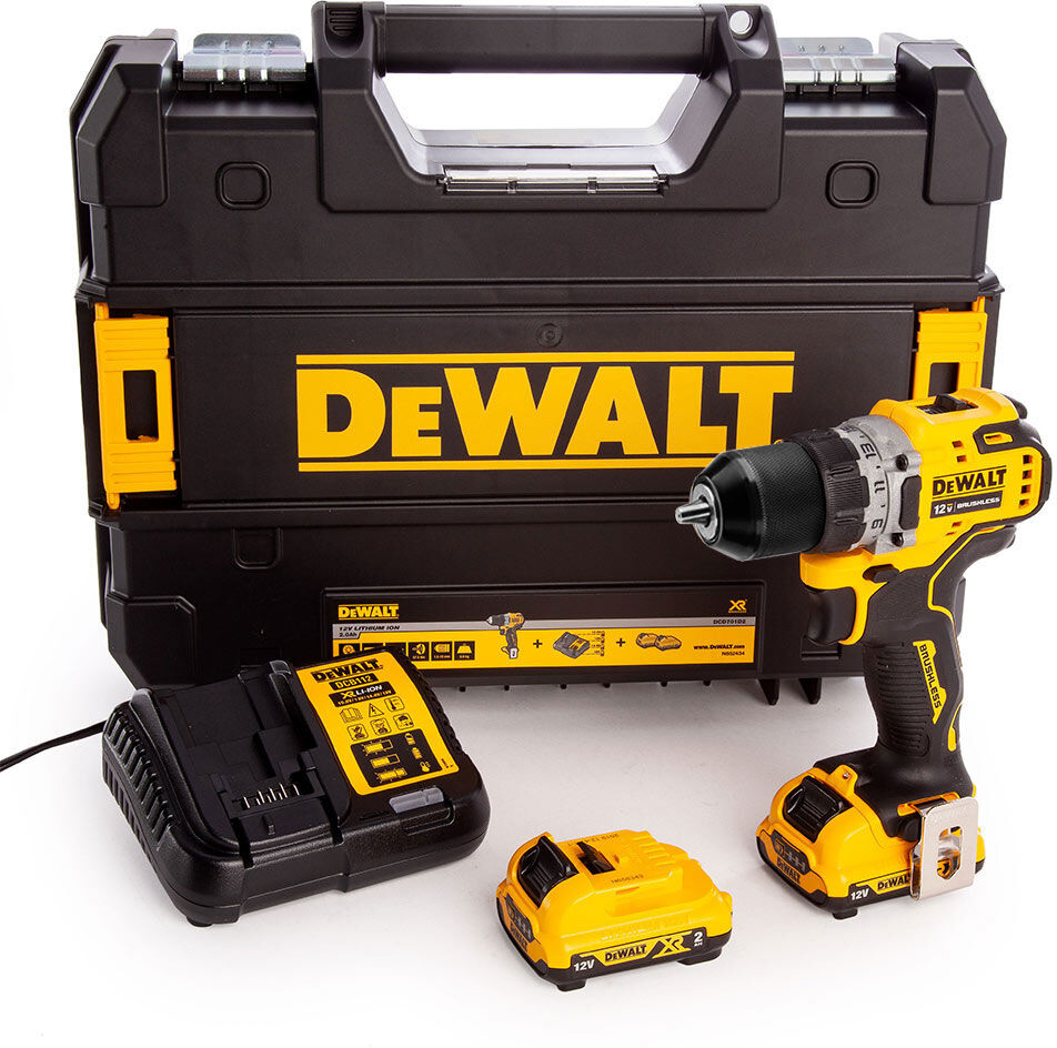 dewalt dcd706d2 compact - trapano avvitatore 12v con percussione e 2 batterie da 2ah