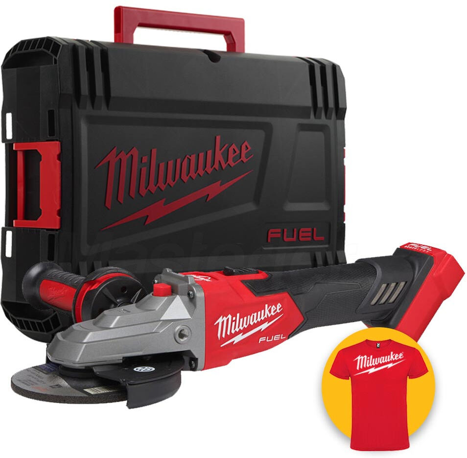 milwaukee m18 fsagf125xb-0x - smerigliatrice angolare a batteria 125mm, con freno