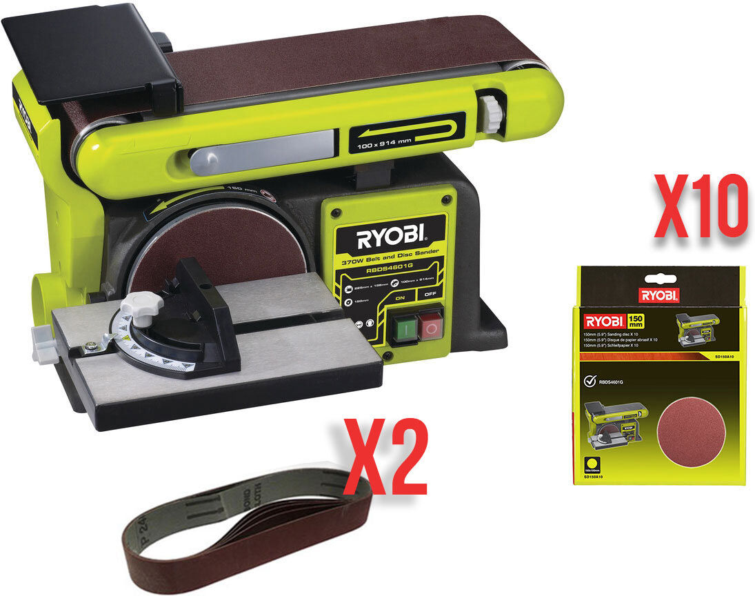 Ryobi RBDS4601G - Levigatrice combinata a nastro e disco