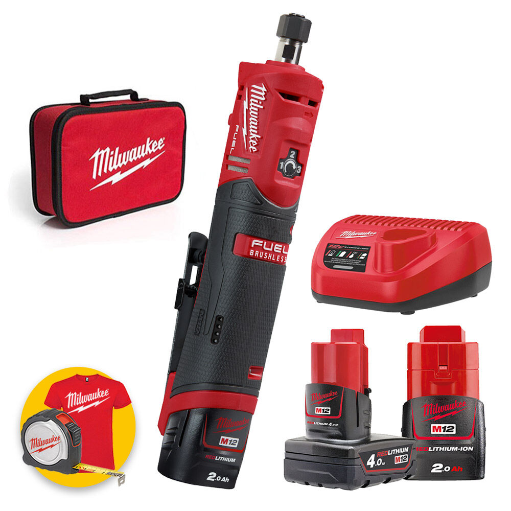 Milwaukee M12 FDGS-422B - Smerigliatrice dritta a batteria 12V Fuel