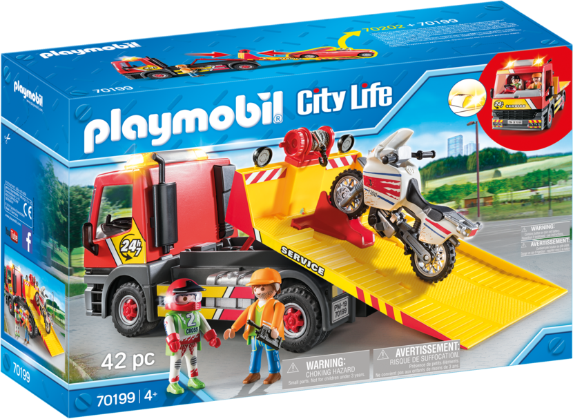 Playmobil 70199 Carro Attrezzi Con Moto Playmobil 70199 Carro Attrezzi Con Moto
