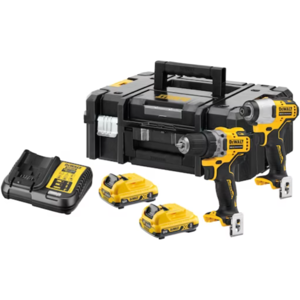 DeWalt - Kit Trapano Avvitatore + Avvitatore Impulsi 12v Con 2 Batt. 3.0ah + Carica Batt.