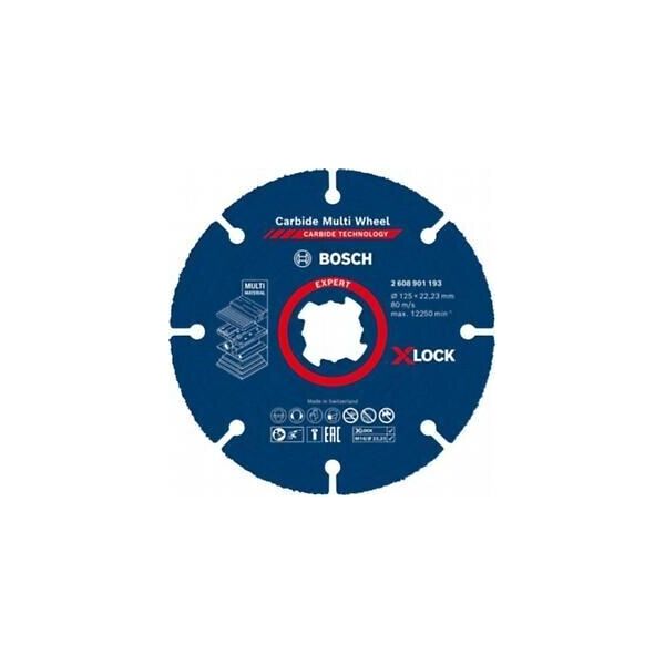 bosch - x-lock disco da taglio universale expert carbide multi wheel Ø125 mm