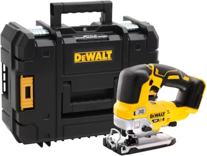 dewalt - seghetto alternativo 18v motore brushless, impugnatura a staffa, senza batteria e caricabatteria in valigetta tstak.