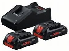 bosch -batterie set advanced 2x caricabatterie procore 18v 4.0ah + gal 18v-40