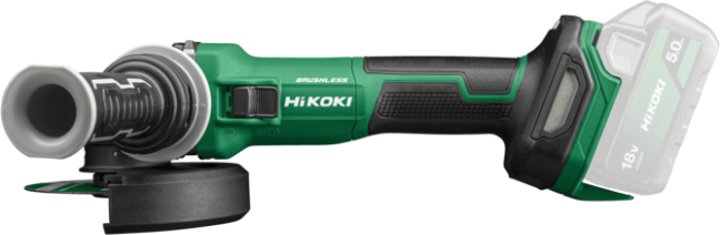 hikoki - smerigliatrice angolare 18v, Ø125mm, velocità variabile, freno motore, brushless, solo corpo, valigetta stackable. *cordless*