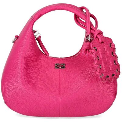 Borsa Hobo Mini Cabaret Fucsia Ganni Donna Fucsia One Size Borsa Hobo Mini Cabaret Fucsia Ganni Donna Fucsia One Size