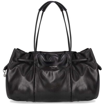 Borsa A Spalla Nera Emporio Armani Donna Nero One Size Borsa A Spalla Nera Emporio Armani Donna Nero One Size