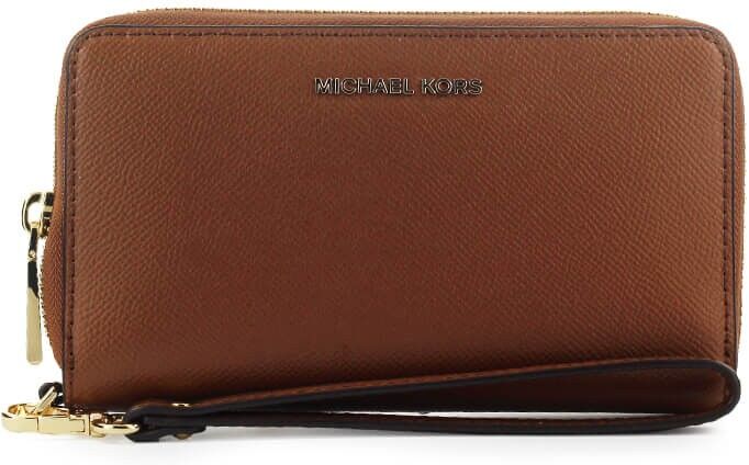 Portafoglio Large Flat Phone Case Cuoio Michael Kors Donna Cuoio