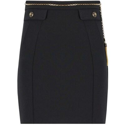 Gonna Mini Nera Elisabetta Franchi Donna Nero 38 IT Gonna Mini Nera Elisabetta Franchi Donna Nero 38 IT