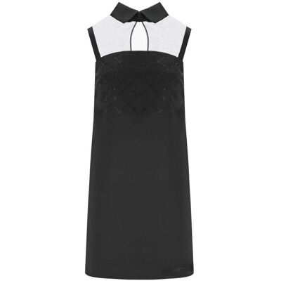 Abito Mini Con Strass Nero Elisabetta Franchi Donna Nero 42 IT Abito Mini Con Strass Nero Elisabetta Franchi Donna Nero 42 IT