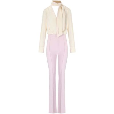 Tuta In Georgette Burro Quarzo Elisabetta Franchi Donna Rosa 42 IT Tuta In Georgette Burro Quarzo Elisabetta Franchi Donna Rosa 42 IT