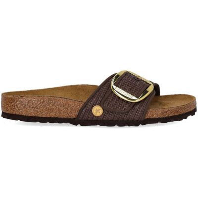 Ciabatta Madrid Raffia Big Buckle Carafe Birkenstock Donna Marrone 37 Ciabatta Madrid Raffia Big Buckle Carafe Birkenstock Donna Marrone 37