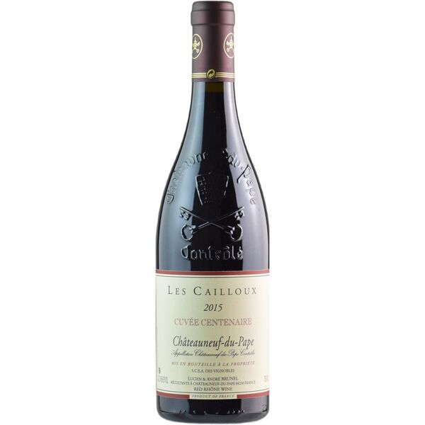 brunel andre les cailloux brunel lex cailloux chateauneuf du pape rouge cuvée centenaire 2015