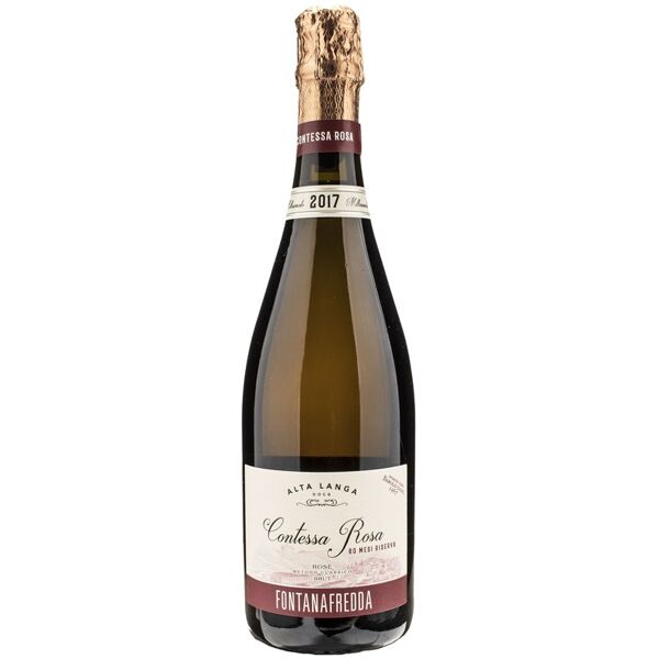 fontanafredda alta langa contessa rosa brut rosè metodo classico 60 mesi riserva 2017