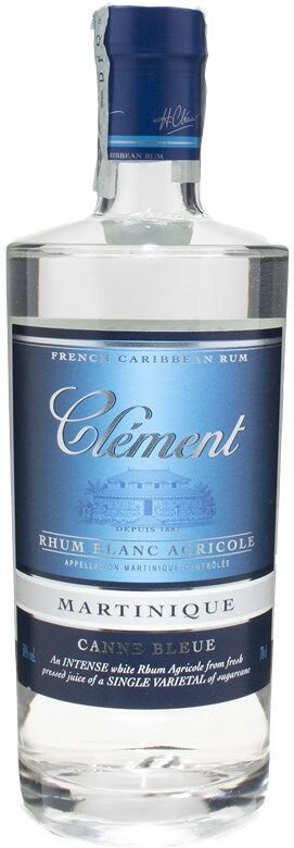 clement rhum blanc agricole canne bleue 0.7l