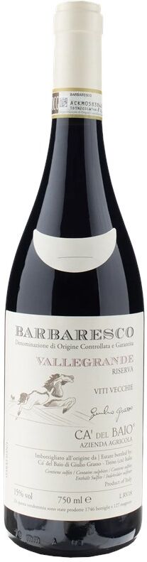 cà del baio barbaresco vallegrande riserva viti vecchie 2018