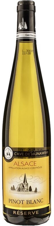 cave vinicole de hunawihr pinot blanc blanc d'alsace reserve 2021