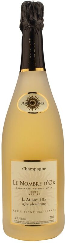 aubry l.  fils champagne sablé blanc des blancs brut nature le nombre d'or 2018