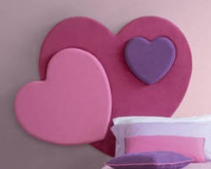 Samoa Letti ARREDinITALY: Pannello Imbottito Sweet A Forma Di Cuori Per Camerette Allegre E Moderne Samoa Letti ARREDinITALY: Pannello Imbottito Sweet A Forma Di Cuori Per Camerette Allegre E Moderne