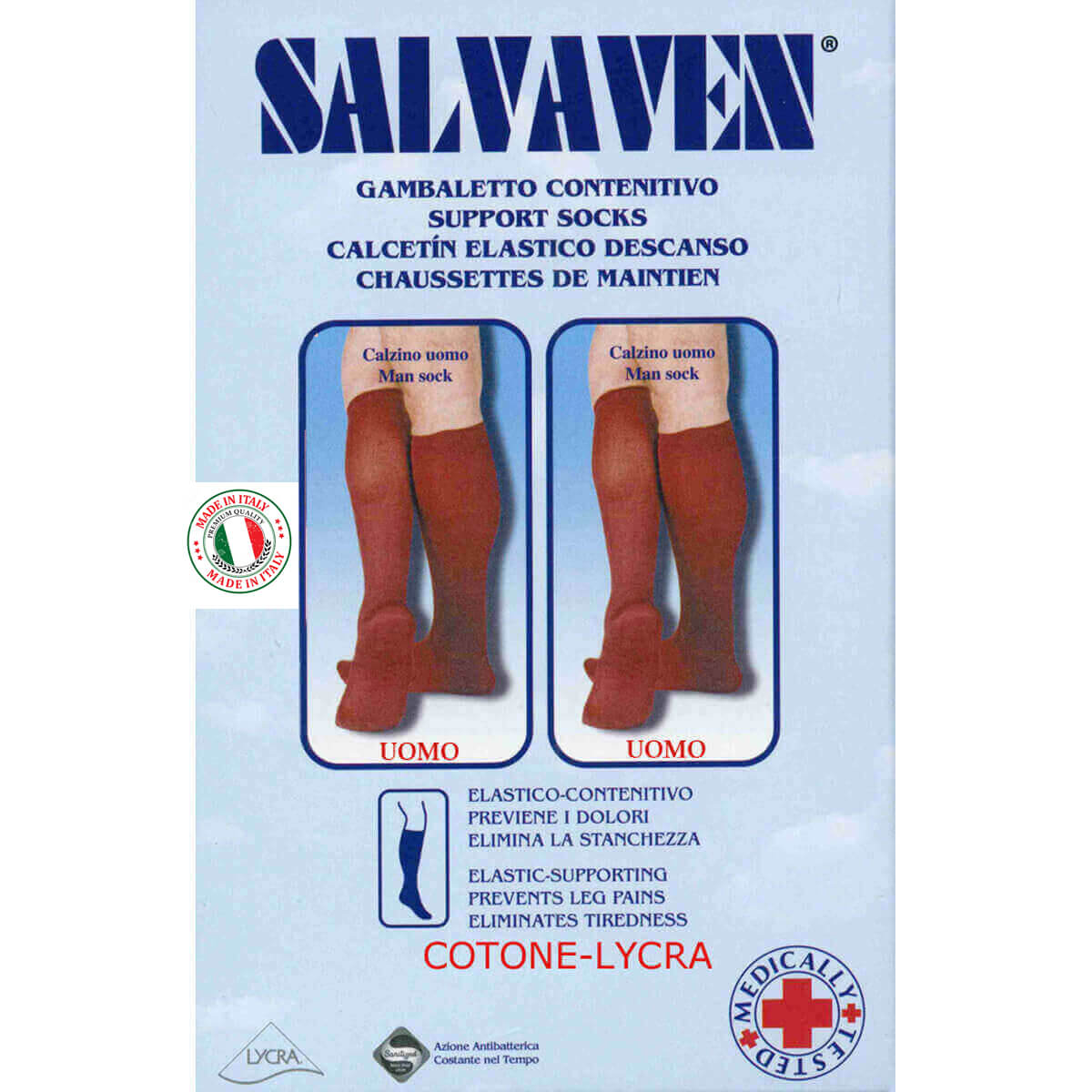 Salvaven Calzino Uomo Cotone/lycra Bianco Xl