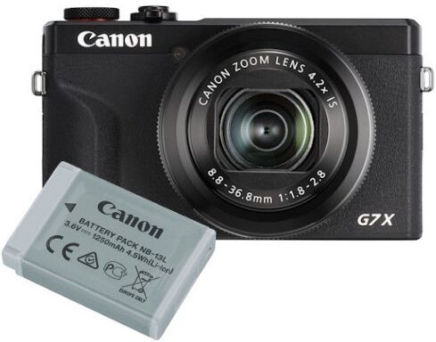 Canon Fotocamera Compatta Canon PowerShot G7X Mark III Black + Batteria - Pr Canon Fotocamera Compatta Canon PowerShot G7X Mark III Black + Batteria - Pr