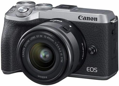 Canon Fotocamera Mirrorless Canon EOS M6 II + Obiettivo 15-45mm IS STM (Silv