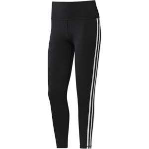 ADIDAS leggings sportivi 7/8 3 stripes nero donna M