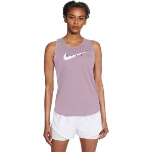 Nike Canotta Running Swoosh Lilla Grigio Donna M