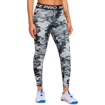 Nike Leggings Sportivi Tight Pro Aop Nero Donna L Nike Leggings Sportivi Tight Pro Aop Nero Donna L