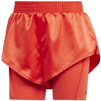 ADIDAS Shorts Sportivi 2 In 1 Train Rosso Nero Donna XS ADIDAS Shorts Sportivi 2 In 1 Train Rosso Nero Donna XS