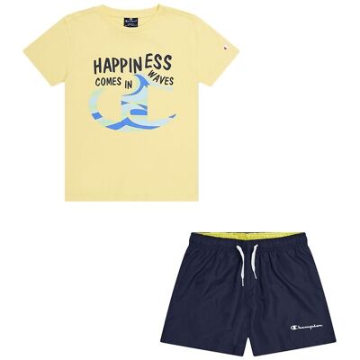 Champion Completo Sportivo T-Shirt + Shorts Giallo Blu Bambino S Champion Completo Sportivo T-Shirt + Shorts Giallo Blu Bambino S