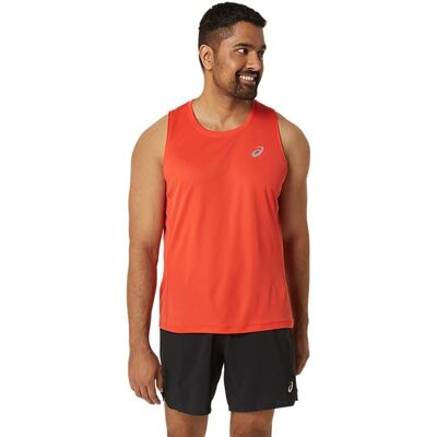 Asics Canotta Running Core Rosso Uomo M Asics Canotta Running Core Rosso Uomo M