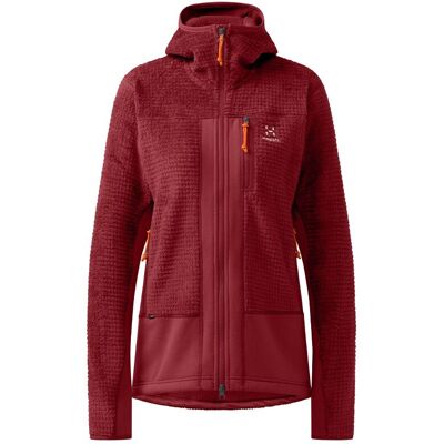 Haglofs Haglöfs Felpa In Pile Vassi Mid Hood Carmine Red Donna M Haglofs Haglöfs Felpa In Pile Vassi Mid Hood Carmine Red Donna M