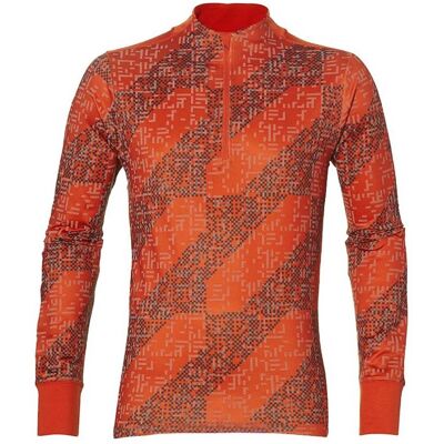 Asics T-Shirt Ml Rn Lite-Show 1/2 Zip Performance Red Clay XL Asics T-Shirt Ml Rn Lite-Show 1/2 Zip Performance Red Clay XL
