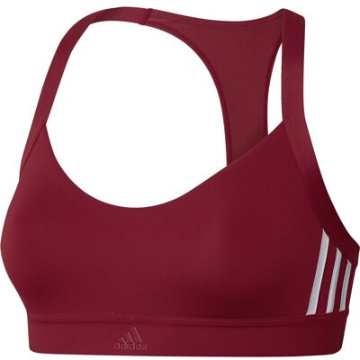 ADIDAS reggiseno sportivo righe di lato bordeaux donna XS ADIDAS reggiseno sportivo righe di lato bordeaux donna XS