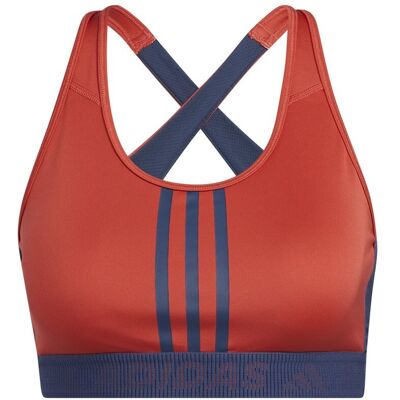 ADIDAS reggiseno sportivo 3stripes rosso donna XS ADIDAS reggiseno sportivo 3stripes rosso donna XS