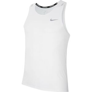 Nike Canotta Runnig Dri-Fit Miler Bianco Grigio Uomo XL