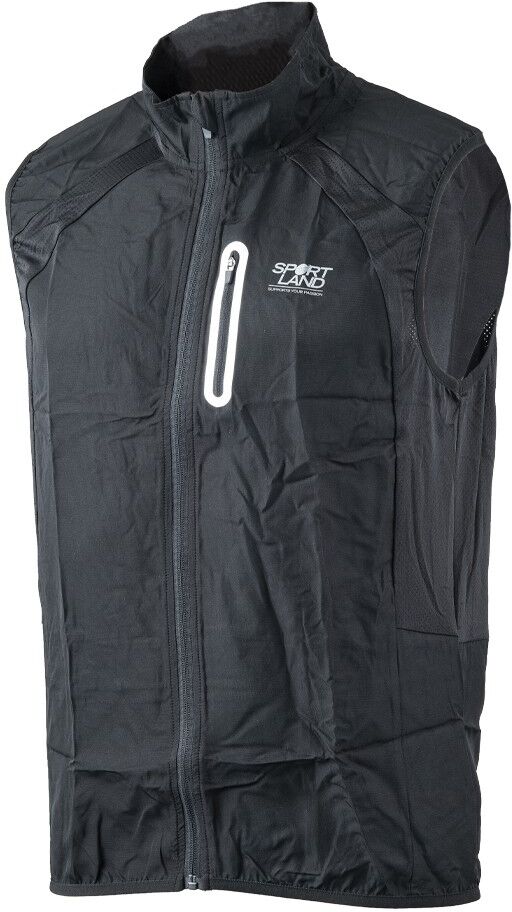 Sportland Gilet Running Marathon Nero Uomo M