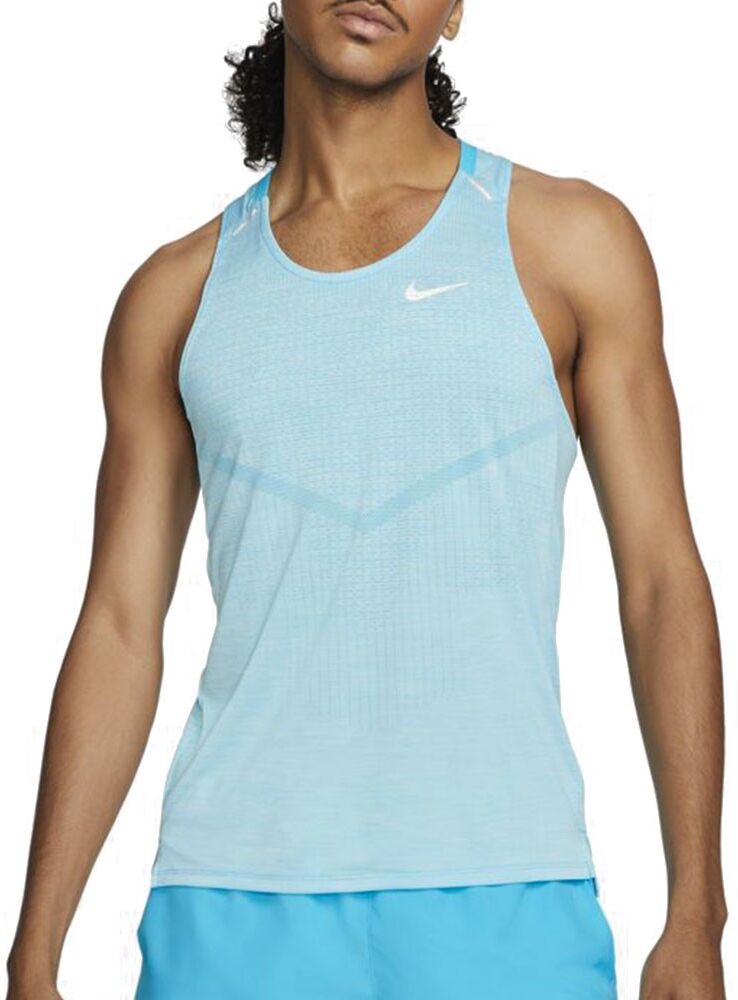 Nike Canotta Running Techknit Azzurro Uomo M