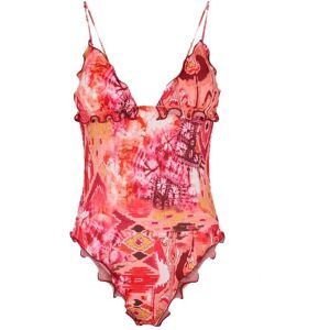 Effek Costume Intero Sbambolato Rosa Donna M