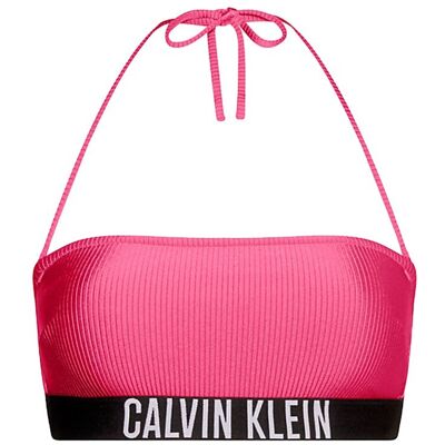 Calvin Bikini Top Fascia Elastico Parlato Rosa Donna S Calvin Bikini Top Fascia Elastico Parlato Rosa Donna S